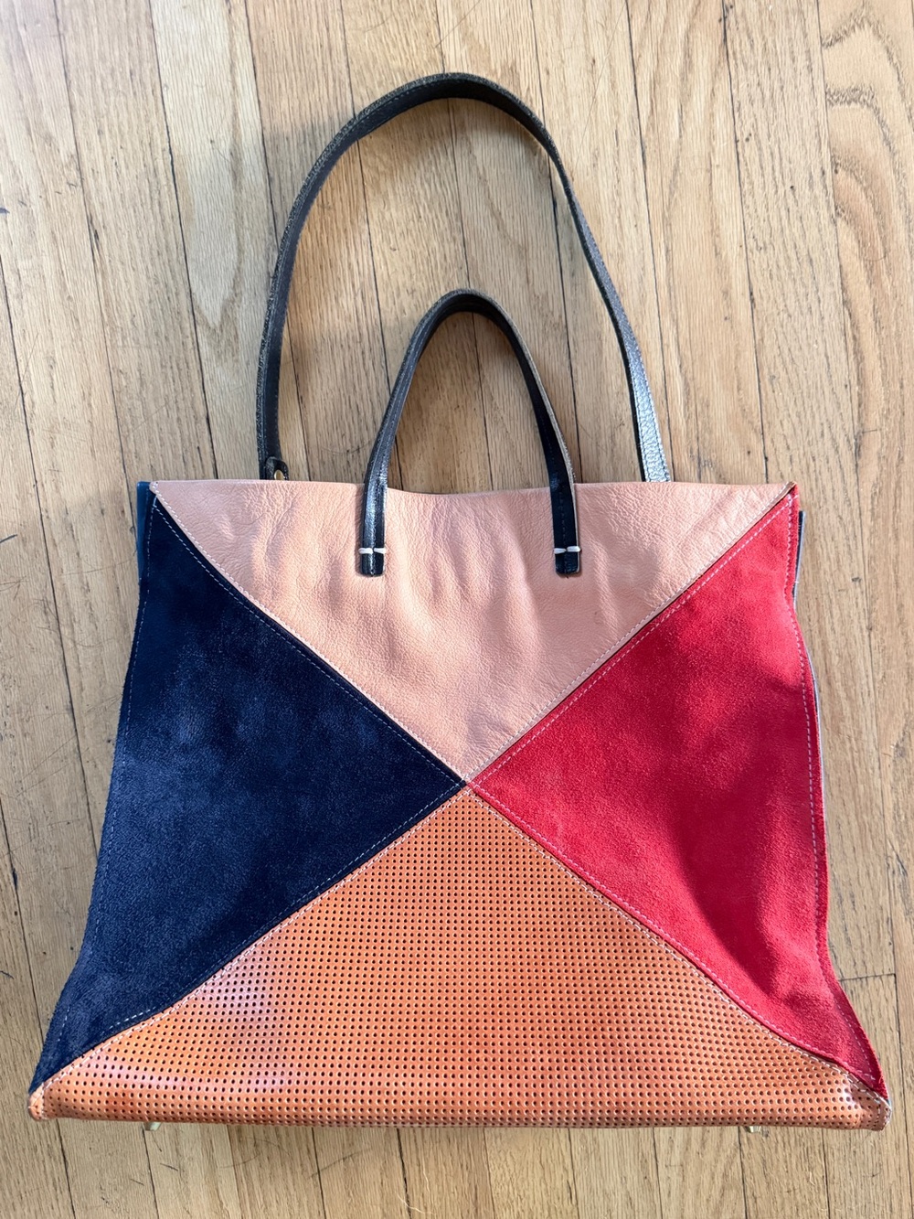 Clare V. Simple Tote Bag - leather & suede - retails for $575 - EUC